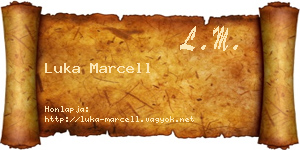 Luka Marcell névjegykártya